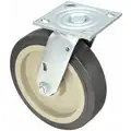 Standard Plate Caster, Swivel, Polyurethane, 1000 lb, 8" Wheel Dia.