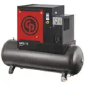 3-Phase 15 HP Rotary Screw Air Compressor w/Air Dryer with 120 gal. Tank Size