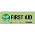 First Aid Sign,10"Wx3-1/2"H,0.