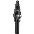 Step Drill Bit, High Speed Steel, 2 Hole Sizes, 5/32" Step Thickness, 3/8" - 1/2"