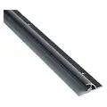 Drip Cap Door Sweep, Dark Bronze Aluminum, 3 ft. Length, 1-1/2" Flange Height, 1/2" Insert Size