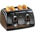Sunbeam Toaster: 4-Slice, 4-Slot, 11 3/4 in W, 13 3/8 in Dp, 8 1/4 in Ht