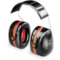 3M Over-the-Head Ear Muffs, 30dB Noise Reduction Rating NRR, Dielectric No, Black, Red