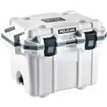 Pelican 30 qt. Marine Chest Cooler with Ice Retention Up to 10 days; White, Holds 25 Cans