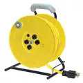 LumaPro 12 AWG, 100 ft. Hand Operated Extension Cord Reel; Yellow Reel Color