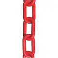 Mr. Chain Plastic Chain: Outdoor or Indoor, 2 in Size, 300 ft Lg, Red, Polyethylene