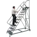 Ballymore 12-Step, Unassembled, Steel Rolling Ladder; 450 lb. Load Capacity, Perforated Step Tread