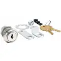 Compx National Different-Keyed Standard Keyed Cam Lock, For Door Thickness (In.): 1-1/8, Bright Nickel