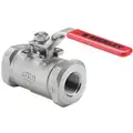 Ball Valve, 316 Stainless Steel, Inline, Seal-Welded, Pipe Size 1/2 in