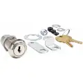 Compx National Alike-Keyed Standard Keyed Cam Lock Key # C420A, For Door Thickness (In.): 1-7/16, Bright Nickel