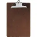 Brown Hardboard Clipboard, Letter File Size, 9" W x 12-1/2" H, 1" Clip Capacity, 1 EA