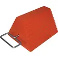 General Purpose Single, Rubber Wheel Chock; Max. Vehicle Weight: Not Rated; 8" D x 6" H x 9-1/4" W, Orange