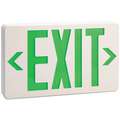 LED Universal Exit Sign with Battery Backup, Green Letters and 1 or 2 Sides, 7-1/4" H x 11-13/16" W