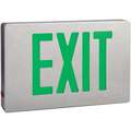 LED Universal Exit Sign with Battery Backup, Green Letters and 1 or 2 Sides, 8-1/2" H x 12-13/16" W
