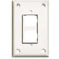 Cortech Duplex Receptacle Wall Plate, White, Number of Gangs: 1, Weather Resistant: No