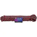 3/8" dia. Polyolefin All Purpose General Utility Rope, Black/Blue/Green/Orange/Red/Yellow, 100 ft.