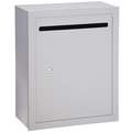 Salsbury Industries Letter Box: Aluminum, Front, Surface, Powder Coated