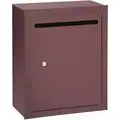 Salsbury Industries Letter Box: Bronze, Front, Surface, Powder Coated