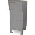 Salsbury Industries Courier Box: Gray, Front, Free Standing, Powder Coated