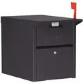 Salsbury Industries Mail Chest: Black, Front, Pedestal, Powder Coated