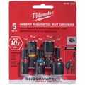 Milwaukee 1-1/2" Nutsetter 1/4", 5/16", 3/8", 7/16", 1/2" Hex Size, 1/4" Hex Shank Size, Magnetic
