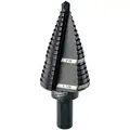 Step Drill Bit, High Speed Steel, 2 Hole Sizes, 1/8" Step Thickness, 7/8" - 1-1/8"