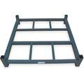Stack Rack Base: 48 in x 48 in x 6 1/4 in, Open Decking, 2,000 lb Load Capacity
