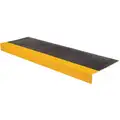 Yellow/Black, Fiberglass Stair Tread Cover, Installation Method: Adhesive or Fasteners, Square Edge
