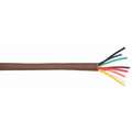 Thermostat Wire, Number of Conductors 8, 20 AWG, Nonplenum, 250 ft, Brown