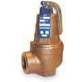 Safety Relief Valve: Bronze, FNPT, FNPT, 1 in Inlet Size, 1 in Outlet Size, 15 to 160 psi
