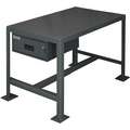 Fixed Height Work Table, Steel, 18" Depth, 42" Height, 24" Width,2000 lb. Load Capacity
