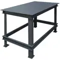 Fixed Height Work Table, Steel, 36" Depth, 30" Height, 60" Width,14,000 lb. Load Capacity