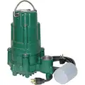 1 HP Submersible Sump Pump, Piggyback Float Switch Type, Cast Iron Base Material