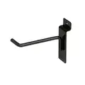 Econoco Hook: 1/2" x 4" x 1/2", 15 lb Load Capacity, Steel, Semi Gloss, Black