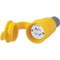 Hubbell Wiring Device-Kellems 20 Amp Industrial Grade Watertight Locking Connector, L16-20R NEMA Configuration, Yellow