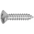 Phillips Oval Head Sheet Metal Screw, #10-16 x 1.5", Stainless Steel Finish, Stainless Steel, 50 PK