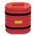 High Density Polyethylene Column Protector for 10", Round or Square Column, Red