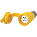 Hubbell Wiring Device-Kellems 30 Amp Industrial Grade Watertight Locking Connector, L14-30R NEMA Configuration, Yellow