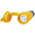 Hubbell Wiring Device-Kellems 30 Amp Industrial Grade Watertight Locking Connector, L16-30R NEMA Configuration, Yellow