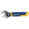 Irwin Vise-Grip 12" Adjustable Wrench, Cushion Grip Handle, 1-1/2" Jaw Capacity, Chrome Vanadium Steel