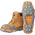 Winter Walking Pull-On Traction Device; Men's Size: 11-1/2 to 13, Women's Size: 13-1/2 to 15-1/2, Green/Gray