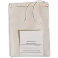 12"L x 8"W Drawstring Mailing Bag with Tag; No. of Drawstrings: 1, Write on Surface: Yes