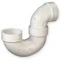 PVC P-Trap with Cleanout, Hub, 1-1/2" Pipe Size - Pipe Fitting