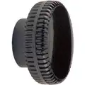 Hand Knob: Knurled Round, Thermoset, Threaded Insert, 1/4"-20 Thread Size, 1 in Handle Dia.