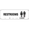 Condor Restroom Sign, Sign Format Other Format, Restrooms, Sign Header No Header, Polyethylene