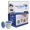 Iron Brew Coffee: Caffeinated, French Roast, Pod, 0.4 oz Pack Wt, 4.8 oz Net Wt, Dark, Ground, 12 PK