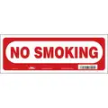 Condor Safety Sign, Sign Format Other Format, No Smoking, Sign Header No Header, Vinyl, 5" x 14"