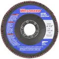 Westward 4-1/2" Flap Disc, Type 27, 7/8" Mounting Hole, Medium, 80 Grit Aluminum Oxide, 1 EA