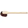 Ability One Chassis Brush: Medium, Foam, 3 1/8 in Brush Lg, 20 in Handle Lg, 2 1/2 in Head Wd, Brown