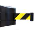 Tensabarrier Retractable Belt Barrier: Yellow/Black Chevron, Black, 24 ft. Belt Lg